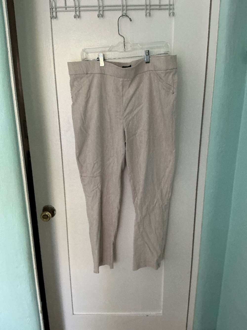 Liz Claiborne Career Classics Size 16 Beige Stretch Career Pants
